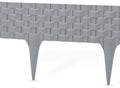 Lawn Edging, Plastic Palisade Rattan Effect, 2.4m, Gray