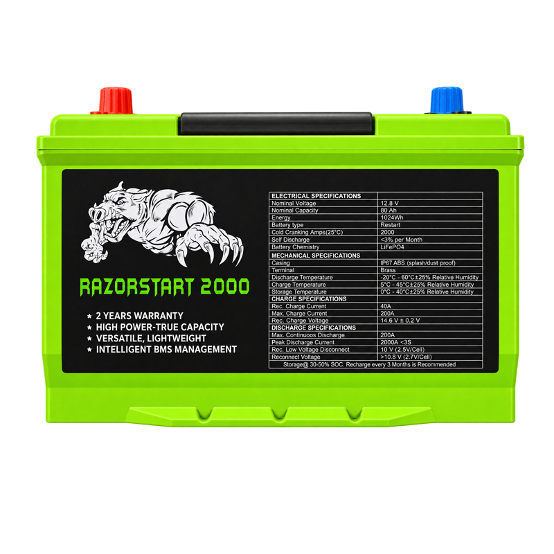 Razorstart 2000CCA Lithium Starting and Dual Purpose Battery N70ZZ