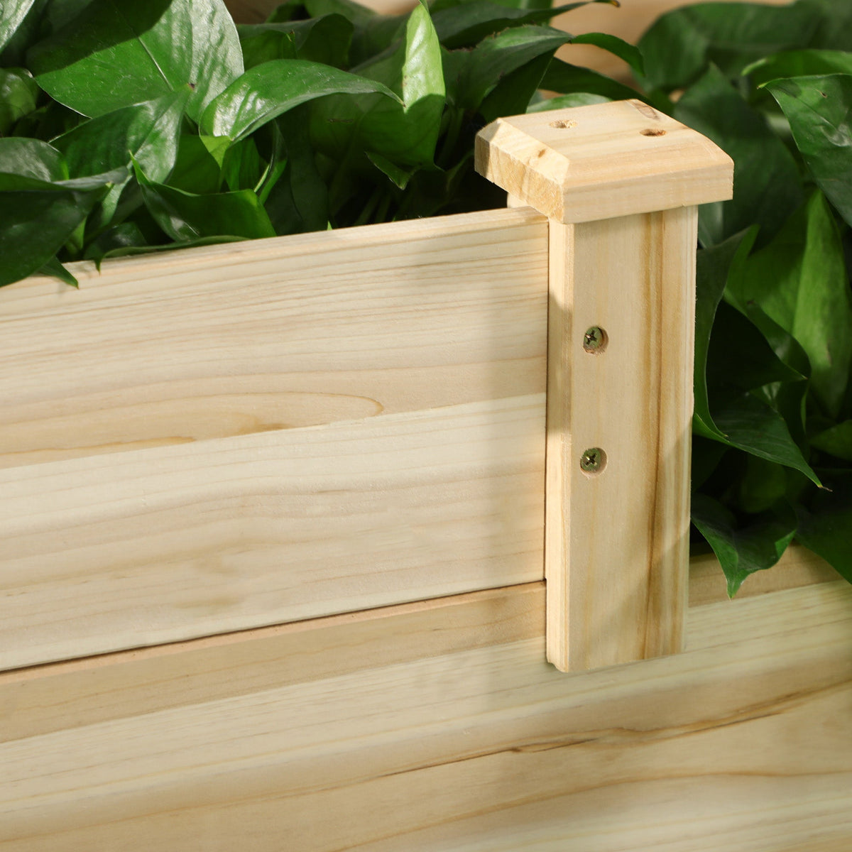 3-Tier Raised Garden Bed, 42.5" x 34.75" x 14.25", Natural