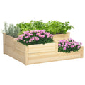 3-Tier Raised Garden Bed, 42.5" x 34.75" x 14.25", Natural