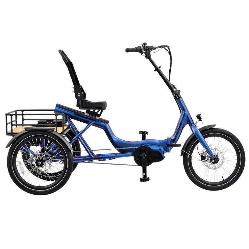 Revom T4F Semi Recumbent Folding Electric Tricycle