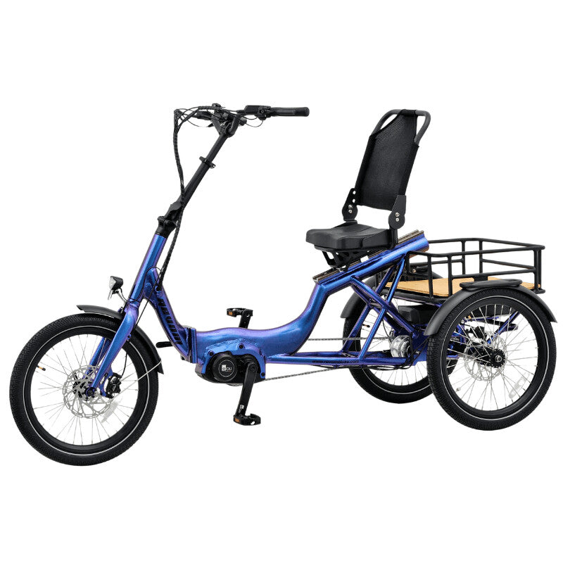 Revom T4F Semi Recumbent Folding Electric Tricycle
