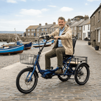 Revom T4F Semi Recumbent Folding Electric Tricycle