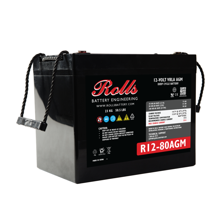 ROLLS AGM 12V 80Ah Deep Cycle Battery
