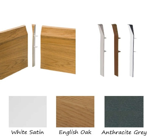 Plastic Skirting Board Roomline Skirting uPVC Chamfered Skirting Board Corners