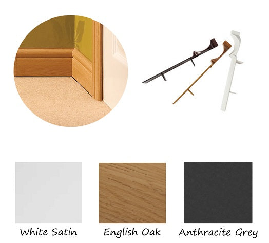 Roomline Plastic Skirting Board Corners Ogee Style