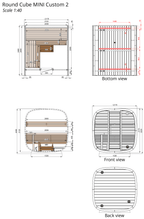 Leil Round Cube Mini Sauna