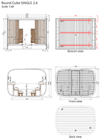 Leil Round Cube Single Sauna