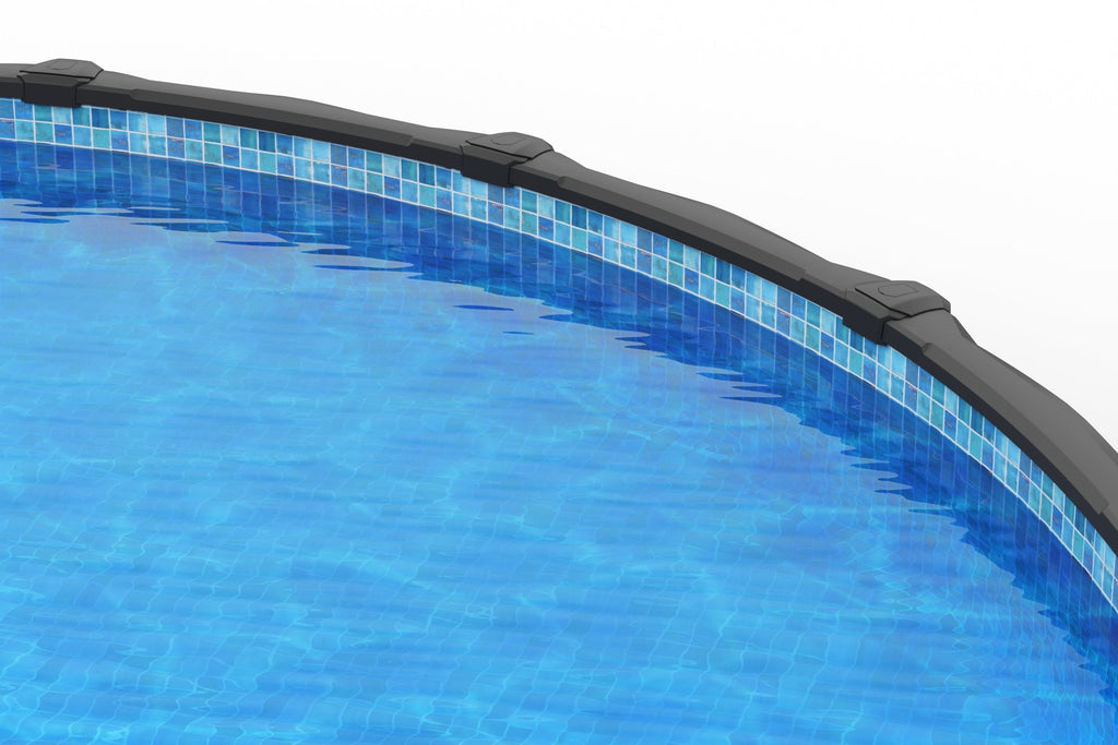24' x 52" Round Saltwater Friendly Resin Frame Above Ground St. Germain Steel Wall Pool