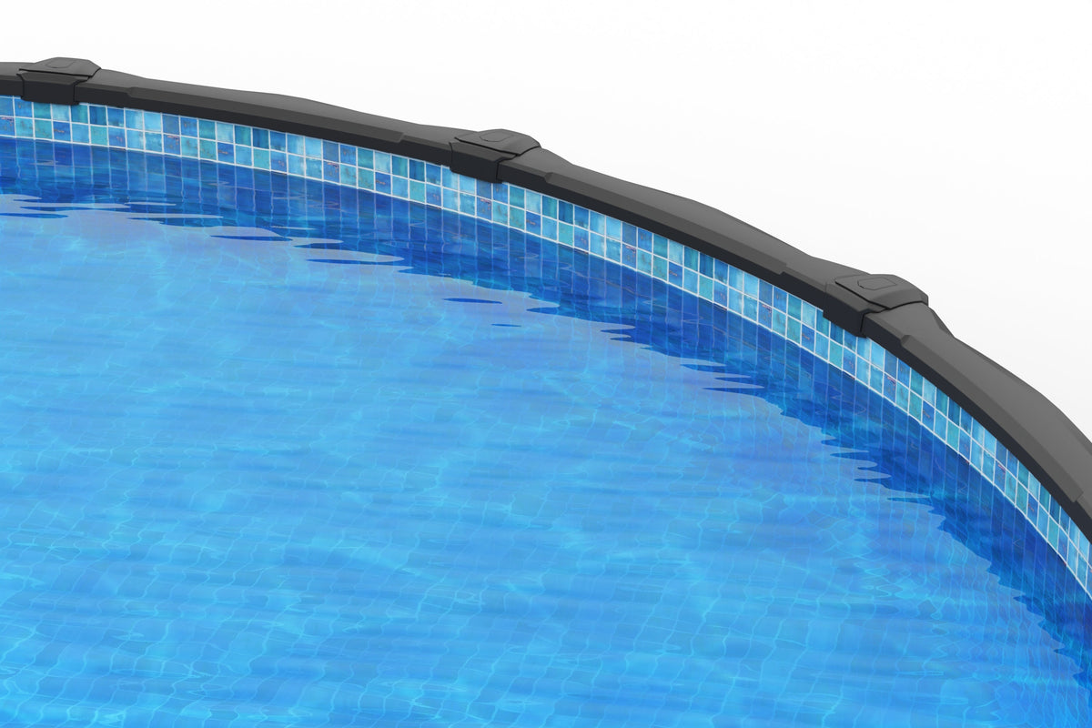18' x 52" Round Saltwater Friendly Resin Frame Above Ground St. Germain Steel Wall Pool