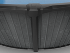 21' x 52" Round Saltwater Friendly Resin Frame Above Ground St. Germain Steel Wall Pool