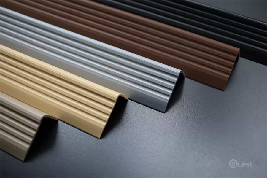 Self adhesive non slip PVC stair nosing40 MM x 25 MM x 1.18 M Length ND