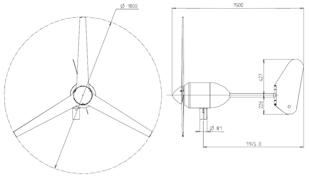 Marlec FM1803-2 48V Wind Turbine 840W Peak Power