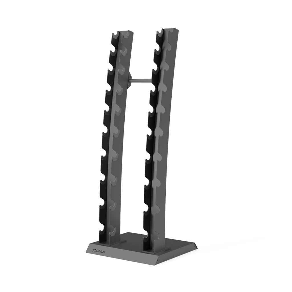 Jordan Chrome Dumbbell set 1-10kg with Vertical Rack