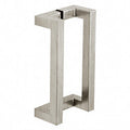 CRL 10" Glass Mounted Offset Square Back-to-Back Pull Handle