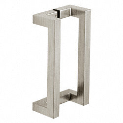 CRL 10" Glass Mounted Offset Square Back-to-Back Pull Handle