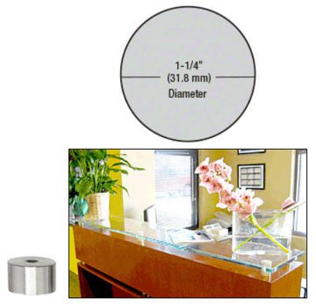 CRL Chrome 1-1/4" Diameter by 3/4" Standoff Base -S0B11434CH