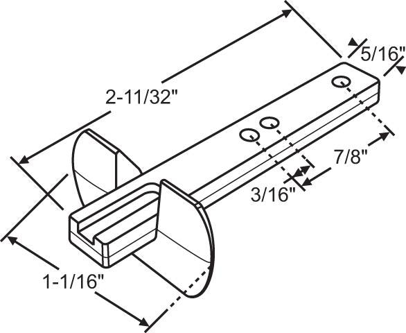 S1147 Pivot Bar 3 Holes New Style - 85 Series Balance Accessory - Double Hung