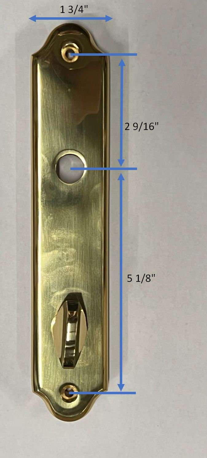 S4114 GU Ferco 45MM Capri Lever Swinging Door Handles Trim Sets - Handle Above Cylinder  Style