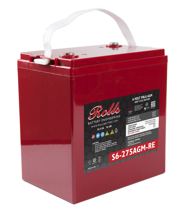 ROLLS S6-275AGM 6V 250Ah Deep Cycle Battery