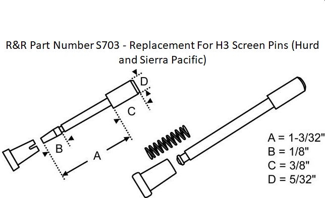 703 - Replacement H3 Screen Plunger & Cap Kit -Discontinued - see description for replacement option
