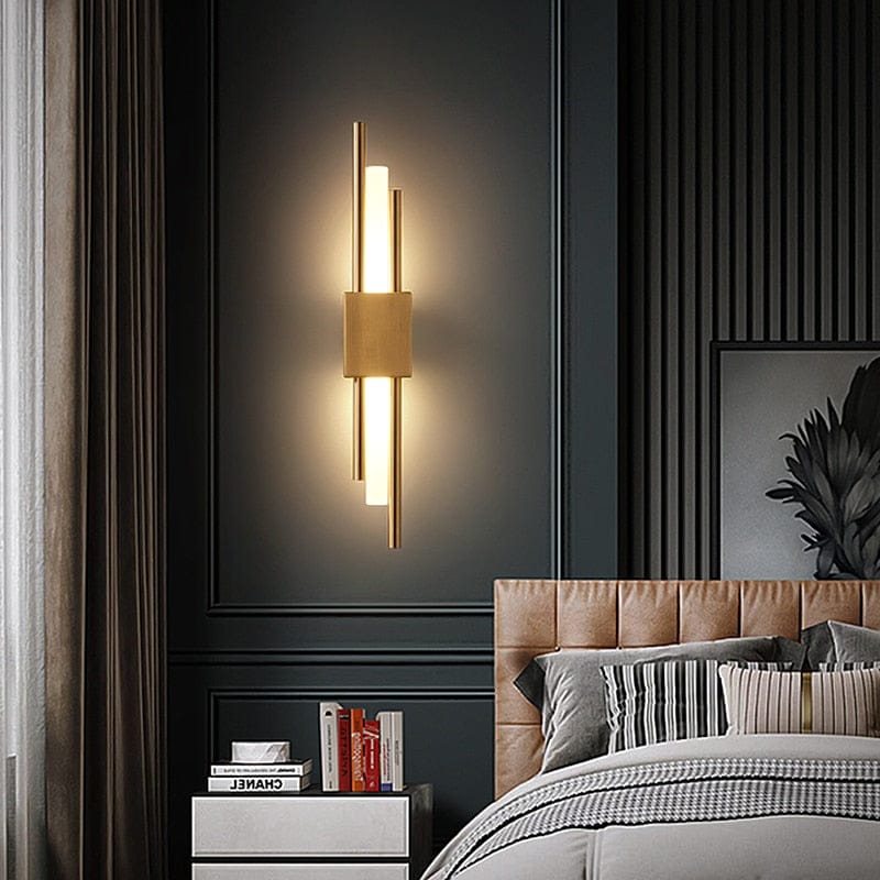 Emporium LED Wall Lamp Black Gold Warm Light Hard Wired Modern - Light My House