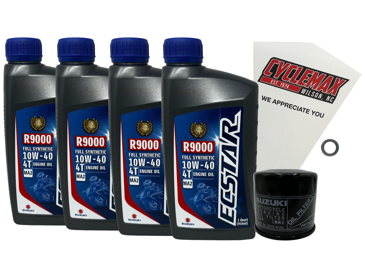 Suzuki Ecstar Full Synthetic Oil Change Kit for 2023-2026 GSX-8R