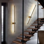 Black LED Wall Light - Warm Modern Bedroom Lounge Lamp Easy Install