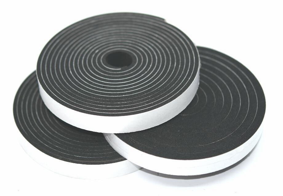 Self-Adhesive Neoprene Sponge Strip – Waterproof Foam Rubber Seal (10m Lengths)