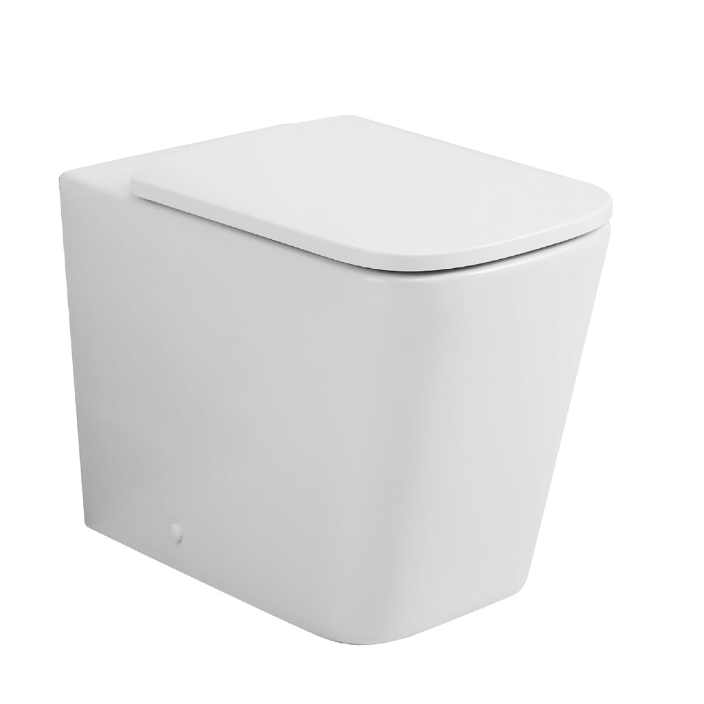 Salerno Rimless Back To Wall Toilet With  Luxury Soft Close Seat - White