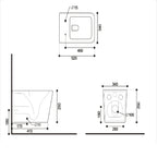 Salerno Rimless Wall Hung Toilet with Soft Close Toilet Seat - White
