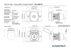 Scanstrut Flip Pro Max Dual USB-C Charge Socket