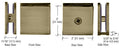 CRL Brushed Bronze Square Style Hole-in-Glass Fixed Panel U-Clamp -SCU4BBRZ
