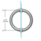 CRL 5-1/8" Tubular Back-to-Back Circular Style Brass Shower Door 3/4" Diameter Pull Handles