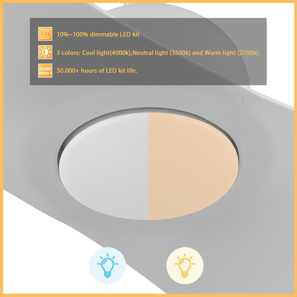 MAKO 42 inch 2-Blade Smart Ceiling Fan with LED Light & Remote
