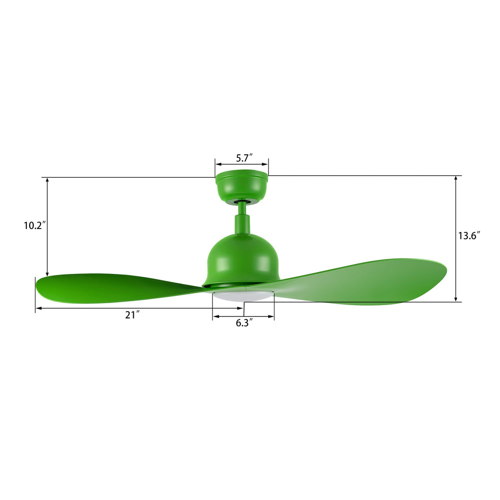 MAKO 42 inch 2-Blade Smart Ceiling Fan with LED Light & Remote