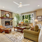 CALEN 44 inch 3-Blade Flush Mount Smart Ceiling Fan with LED Light & Remote