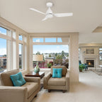 ROQUE 44 inch 3-Blade Smart Ceiling Fan with LED Light & Remote