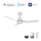 ROQUE 44 inch 3-Blade Smart Ceiling Fan with LED Light & Remote