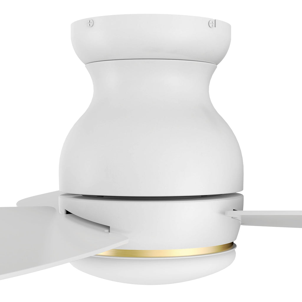 TRENTO 44 inch 3-Blade Flush Mount Smart Ceiling Fan with LED Light & Remote