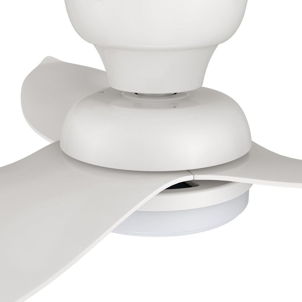 UPTON 45 inch 3-Blade Flush Mount Smart Ceiling Fan with LED Light & Remote