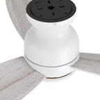 TRENTO 52 inch 3-Blade Flush Mount Smart Ceiling Fan with LED Light & Remote