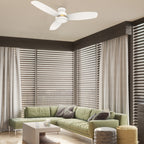 FREMONT 48 inch 3-Blade Flush Mount Smart Ceiling Fan with LED Light & Remote