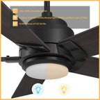 ASCENDER 48 inch 5-Blade Smart Ceiling Fan with LED Light & Remote