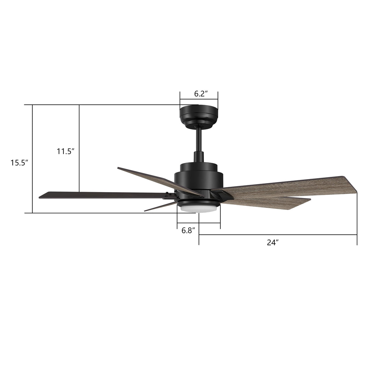 ASCENDER 48 inch 5-Blade Smart Ceiling Fan with LED Light & Remote