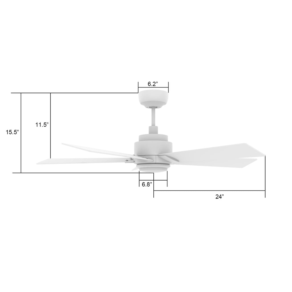 ASCENDER 48 inch 5-Blade Smart Ceiling Fan with LED Light & Remote