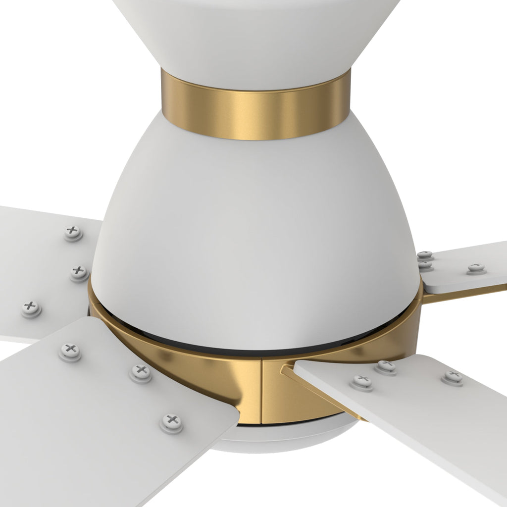ASCENDER 48 inch 5-Blade Flush Mount Smart Ceiling Fan with LED Light & Remote