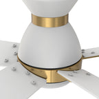 ASCENDER 48 inch 5-Blade Flush Mount Smart Ceiling Fan with LED Light & Remote