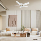 FREMONT 48 inch 5-Blade Flush Mount Smart Ceiling Fan with LED Light & Remote