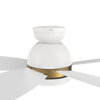 FREMONT 48 inch 5-Blade Flush Mount Smart Ceiling Fan with LED Light & Remote